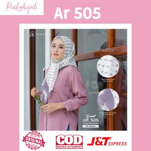 Hijab jilbab kerudung segiempat Ar 505 terbaru motif voal cutting tegak di dahi hijab Arrafi