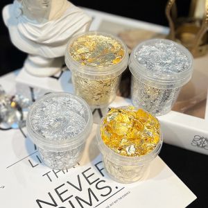 กระดาษทองหยาบ 2.5 กรัม จุกติดตั้งด้วยมือ ชิ้นส่วนอุปกรณ์ตกแต่งงานฝีมือ DIY บรรจุกล่อง แผ่นรองพลาสติก อุปกรณ์ตกแต่ง