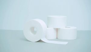 10m Athletic Tape Easy Tear Tape for Ankle Wrist & Injury Taping - White, 100% Cotton Rib Knit - Moisture-Wicking & Breathable