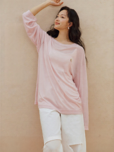 INMAN | Áo Thun Dài Tay Cổ Tròn Chất Cotton Lông Lyocell
