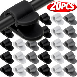20Pcs Wall String Light Clip Self Adhesive Cable Wire Storage Hook Outdoor Waterproof Hanging Holder Home Office Storage Clamp
