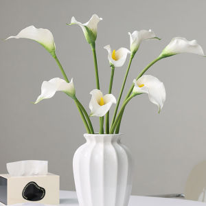 1PC 62cm Calla Lily Artificial Flower Hand Feel Fleurs Floral Arrangement For Wedding Decoration Home Party Props