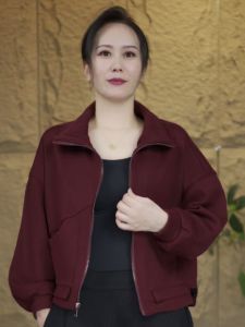 Thickened Fleece Short Jacket Baseball Style Open Cardigan Loose Fit Mom Winter Clothes 2025 Autumn Winter Collection