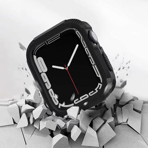 Rugged TPU Case for Watch Series 9 8 7 6 5 4 3 Hollowed Case 45mm 41mm 42mm 38mm 44mm 40mm lWatch Ultra 49mm Cover