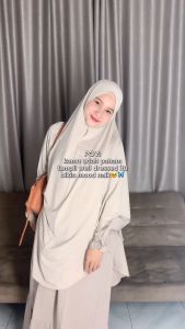 IMAZAN Hijab Syari Jumbo Jersey Korea Non Pet Khimar Syari Halwa Series Jilbab Instan Ukuran Panjang