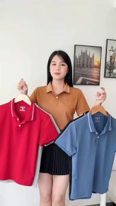 Áo thun Polo nữ TOLI cổ bo độc quyền vải cá sâu không nhăn Form vừa dáng ôm nhẹ có xẻ tà PLK-11