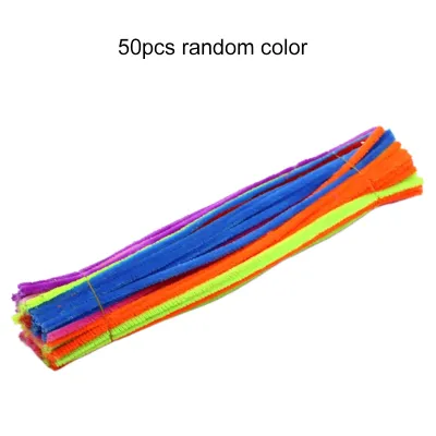 50~300pcs Colorful Chenille Stem Twisted Rod Fluffy Bar Wire DIY Handcraft Material wisting Decorations Pipe Cleaners Plush TMZ