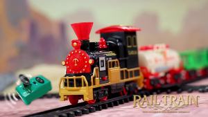 CONUSEA | Remote Control Retro Steam Train Vintage Train Railway Set Model Electric Smoke Train Track Set Educational Toys Kids Gift