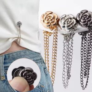 2ชิ้นคลิปยึดกางเกงคาร์ดิแกนแม่เหล็กติดเข็มกลัดคอเสื้อปรับได้เข็มกลัดอเนกประสงค์พร้อมปุ่มป้องกันการลื่นคงที่แบบกระโป่งโซ่