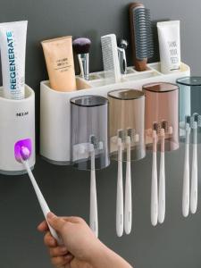 Giá Để Đồ Phòng Tắm Gắn Tường Bằng Nhựa Phong Cách Bắc Âu Giá Đỡ Để Bàn Đánh Răng Để Đồ Dùng Vệ Sinh Cá Nhân Giá Đỡ Một Lớp