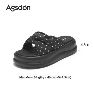 Agsdon | Dép Hè Đế Dày Đế Mềm Tăng Chiều Cao Mặc Biển Mới 2026
