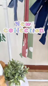 P22625 Set ลายจุด 3 ชิ้น เสื้อเชิ้ตคอปก ทรงครอป + กระโปรง กับสายผูก