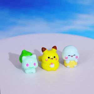 Takara Tomy | 12 Cái/Bộ Bộ Mô Hình Nhân Vật Hành Động Pokemon - Pikachu Charmander Bulbasaur Dạ Quang Kawaii Anime Đồ Trang Trí Q.ver Bộ Sưu Tập Đồ Chơi Quà Tặng Cho Người Hâm Mộ