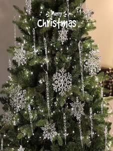 Christmas Tree Decoration Crystal Pendant Christmas Ornament Snowflake and Icicle Christmas Deer Pentagram Angel Ornament