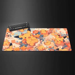 Bandai | Pokemon Mouse Pad Large Gaming Desk Mat Rubber Keyboard Mousepad 2MM Lock Edge For Laptop PC Setup
