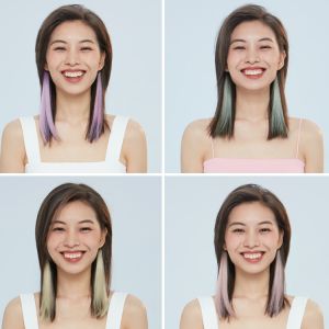 LUCY LEE | Colorful Highlighting Real Human Hair Wig Pieces