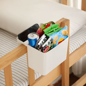 Bedside Hanging Basket No Drill Storage Organizer for Dorm Room Hanging Box for Phone Books Small Items
