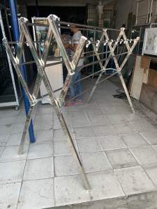 Jemuran Stainless Steel Jemuran Pakaian Baju Tebal Kokoh Kuat Hollo Kotak