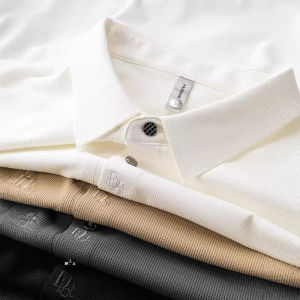 Áo Thun Polo Cổ Bẻ Thường Ngày Tay Ngắn Nam Mùa Hè Thời Trang Doanh Nhân Cao Cấp Rộng Rãi Màu Trơn Tay Ngắn Thường Ngày Có Thể Giặt Máy