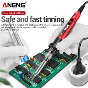 ANENG | ANENG SL102 Electric Soldering Iron Adjustable Temperature 110V/220V Professional Electrocautery Welding Repair Tool US/EU Plug