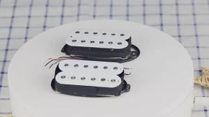 FLEOR | FLEOR 2PCS Alnico 5 Electric Guitar Humbucker Pickup Double Coil Pickups Set White Guitar Parts