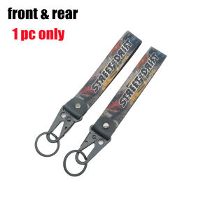 New JDM Style Car Keychain Gift Keyring Auto Motorcycle Wanted Key Steel Spring Clip Key Starp Key Pendant Accessories Drift it