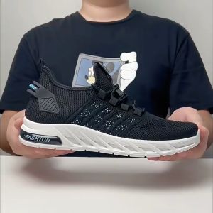 Trendy Men Running Shoes Sport Shoes Casual Breathable Soft Sole Kasut Sukan Sneaker Lelaki