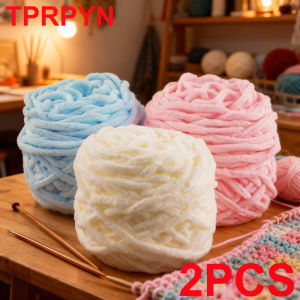 2Pcs Hand knitting Soft Polyester Yarn Bulky Roving Crochet thread knit Blanket sweater hat scarf line Crocheting bag slipper
