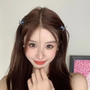 กิ๊บติดผมโลหะผสมสีน้ำเงินและทองแดงสไตล์ยูนิเซ็กซ์ ทรงห้าแฉก ทรงปากเป็ด ทรงหน้าม้า ทรงด้านข้าง สไตล์ใหม่