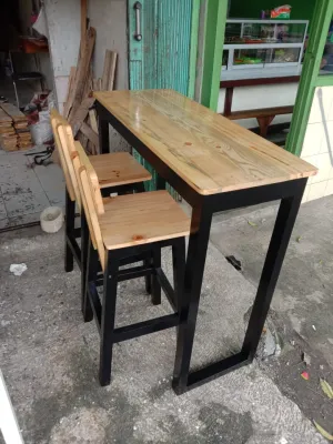 meja bar set +2 kursi sender
