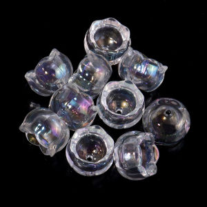 10/30pcs Acrylic Beads Lily Of Valley Flower Beads UV Transparent Bead Cap For Jewelry Making DIY Earrings Keychain Wind Chime