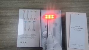 Fairy Stick Led Face Eye Dark Spots Hyperpigmentation Electric Facial Massager Red Light Therapy Anti-aging Firming Mini Microcurrent Small Wand for Beauty