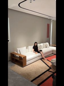 BUNISE โซฟาหนังแท้สไตล์วาบิซาบิญี่ปุ่น แบบเรียงตรง ดีไซน์อิตาลีลักซ์ชัวรี หนังแท้ชั้นดี สำหรับห้องนั่งเล่นและคอนโดขนาดเล็ก รุ่น Jellyfish จัดส่งฟรีทั่วไทย