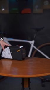 ENLEE | ENLEE Cycling Top Tube Bag MTB Road Bike Front Frame Bag 1.5L Capacity Portable Bag 3-Point Strap Stable Cycling Bag Accessories