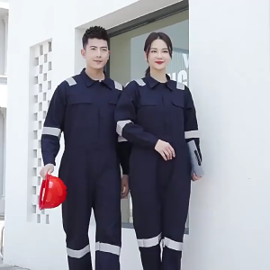 COD PPE Safety Jacket Set Garage Labor Uniform Men/Women Jumpsuit Crew Petroleum Electric Welding Reflective Strip Garage Safety Jacket Set