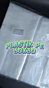 Kantong Plastik PE Bening Untuk DUS 30x30 Isi 16 pcs Kresek Transparan Lentur 500 gram Kotak Sepatu Box Makan Bento Katering