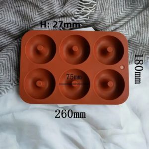 Khuôn Làm Bánh Donut Silicon 6 Lỗ Chống Dính Chịu Nhiệt Dụng Cụ Làm Bánh Cho Nhà Bếp