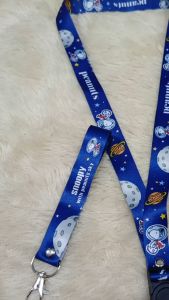 STRAP LANYARD CARD HOLDER Snopy Astronot Peanuts Tali ID Card Gantungan Kunci Handphone