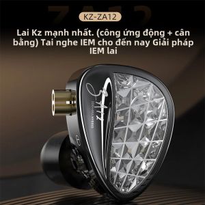 Tai Nghe KZ ZA12 Hybrid IEM 2DD+4BA Có Dây Kiểu In-ear Chất Lượng Cao Chỉnh Âm Được Có Micro Dành Cho Thể Thao & Chơi Game