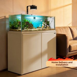 sunsun | Extra Clear Glass Large Aquarium With Undergravel Filter
