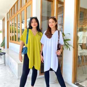 WH13 DRESS ATASAN BAJU WANITA LUNA TOP TERBARU LONG TOP TERBARU