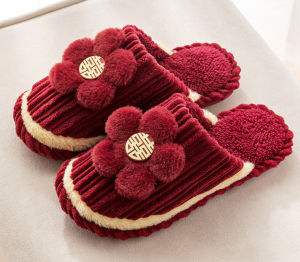 Wedding Slippers Red 1 Pair