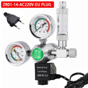 ZRDR | Aquarium DIY CO2 Regulator Solenoid Bubble Counter CO2 Control System Reaction Waterproof Fish Tank CO2 Pressure Reducing Valve