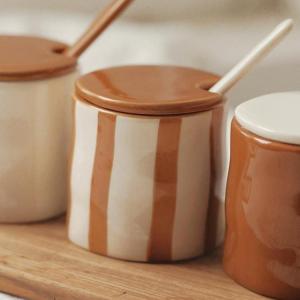 DIHUANTUO | Vintage Hand-painted Seasoning Storage Set Spoon Jar