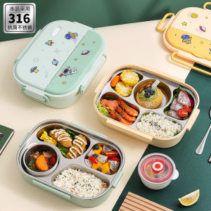 Thermal Stainless Steel 316 Childrens Lunch Box School Meal Container Insulated Food Box for Primary School Students Girls