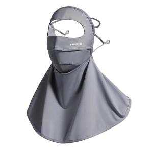 XINGGONGGUAN | Womens Summer Breathable Full Face UV Protection Neck Covering Ice Silk Mask Integrated Face Baseki Sunshade Neck Cover