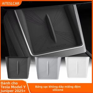 Miếng Lót Sạc Không Dây Silicon Cho Mẫu Tesla Model Y Juniper Chống Bám Bẩn Chống Bụi Trang Trí Thảm Tương Thích Với Ra Mắt Năm 2025
