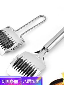 Manual Noodle Cutter Household Stainless Steel Dough Scraper Roller Cutting Surface Handy Gadget Shaving Knife Cutting Fantastic Noodle Maker Handy Gadget Dough Cutter