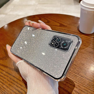 Xiaomi 10T New Phone Case Luxury Gradient Sparkle Powder Fashionable Magnetic Suction Stand Full Cover Ultra-Thin Soft Shell Womens Protective Case