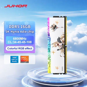 JUHOR RGB Memory DDR5 16GB 6800MHz Gaming Memoria Ram